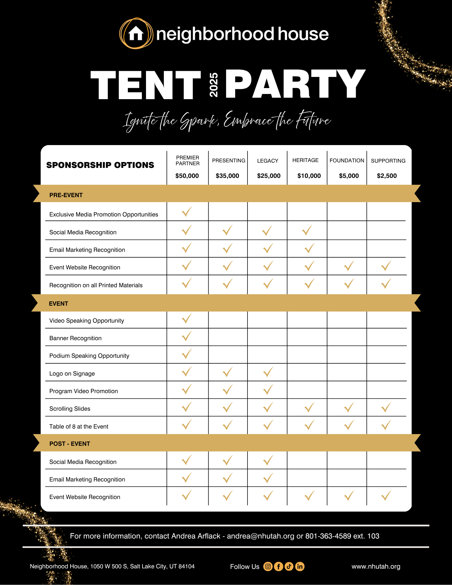 2025 Tent Party Sponsorship Options 1