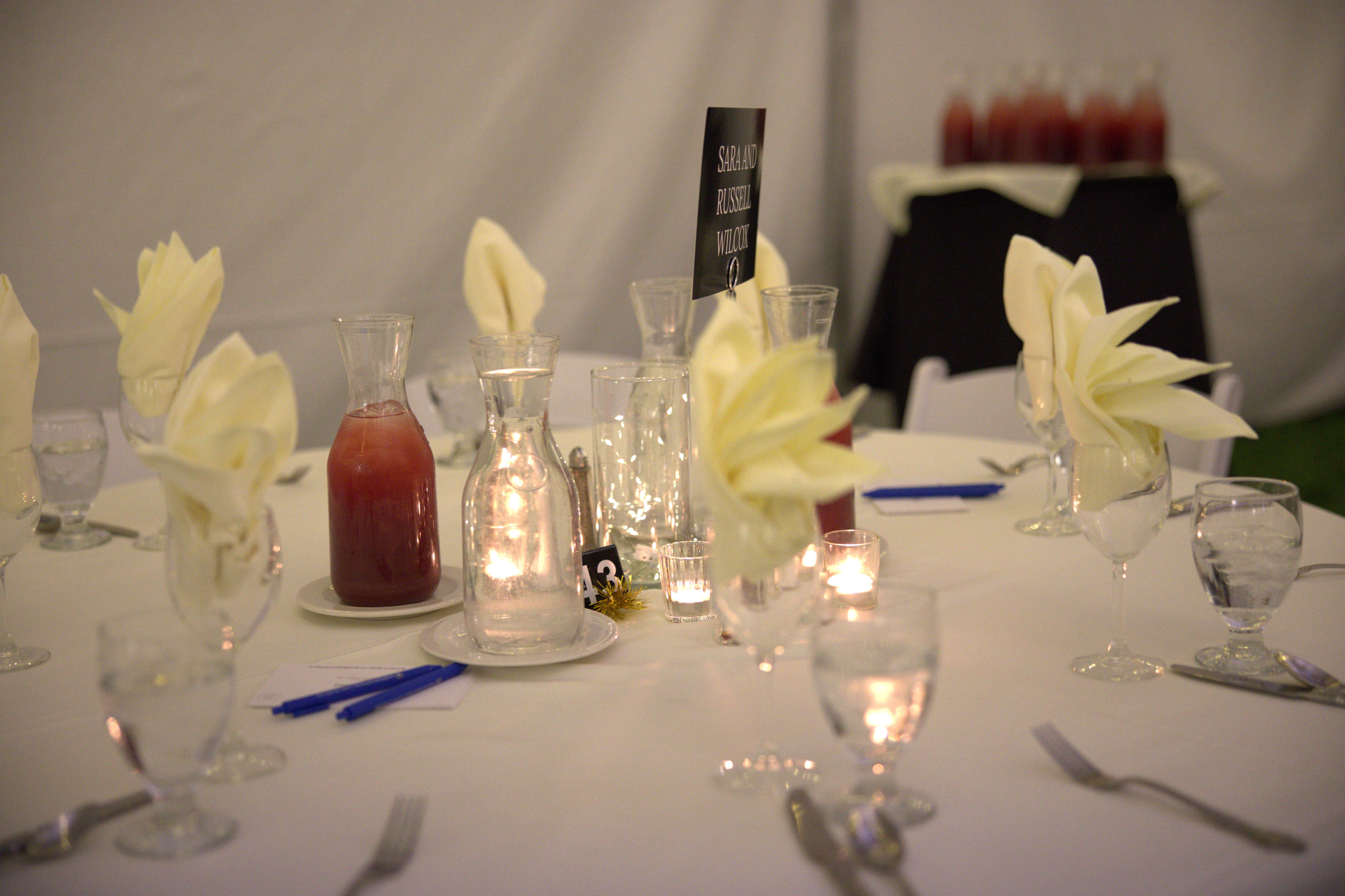 Tent Party Table Setting